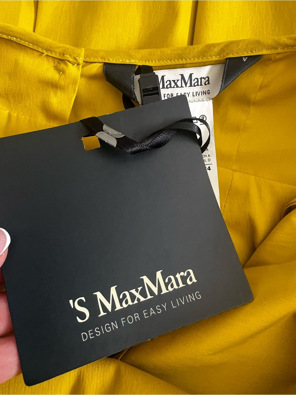 MaxMara Bright Mustard Yellow Jacket with Brand Tag